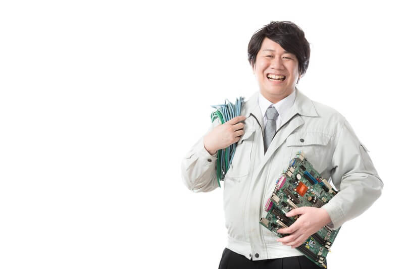 副業するおじさん