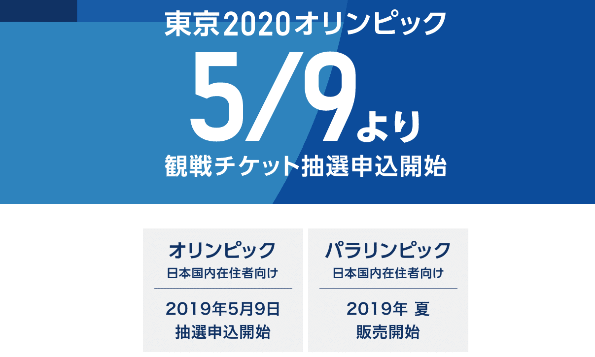 東京オリンピックの観戦チケット抽選申込が開始したのでID登録してみた！